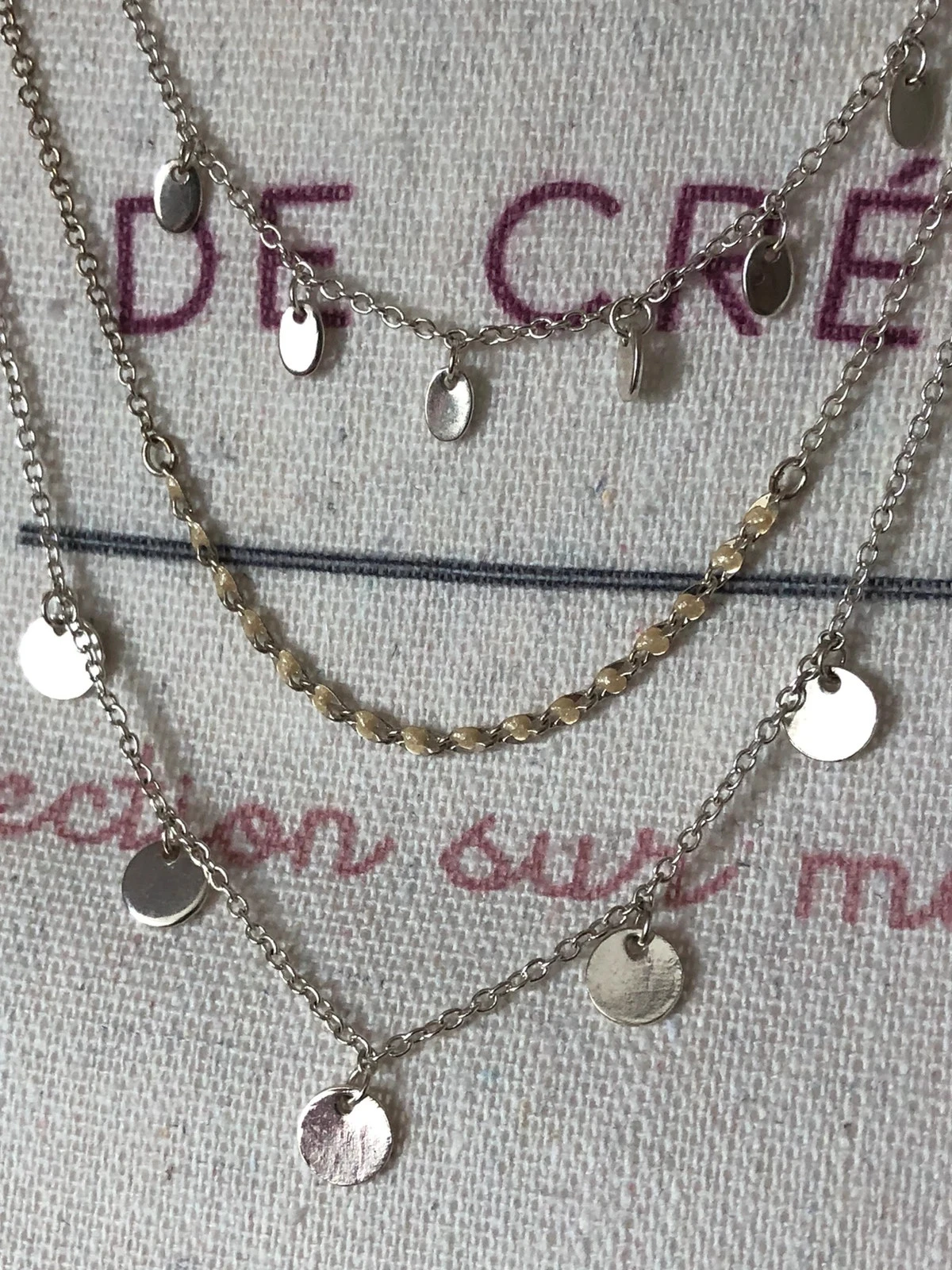 3-strand silver necklace – photo 4